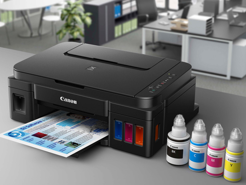In ấn tiết kiệm với máy in Canon PIXMA G1000 trang bị bộ tiếp mực ngoài