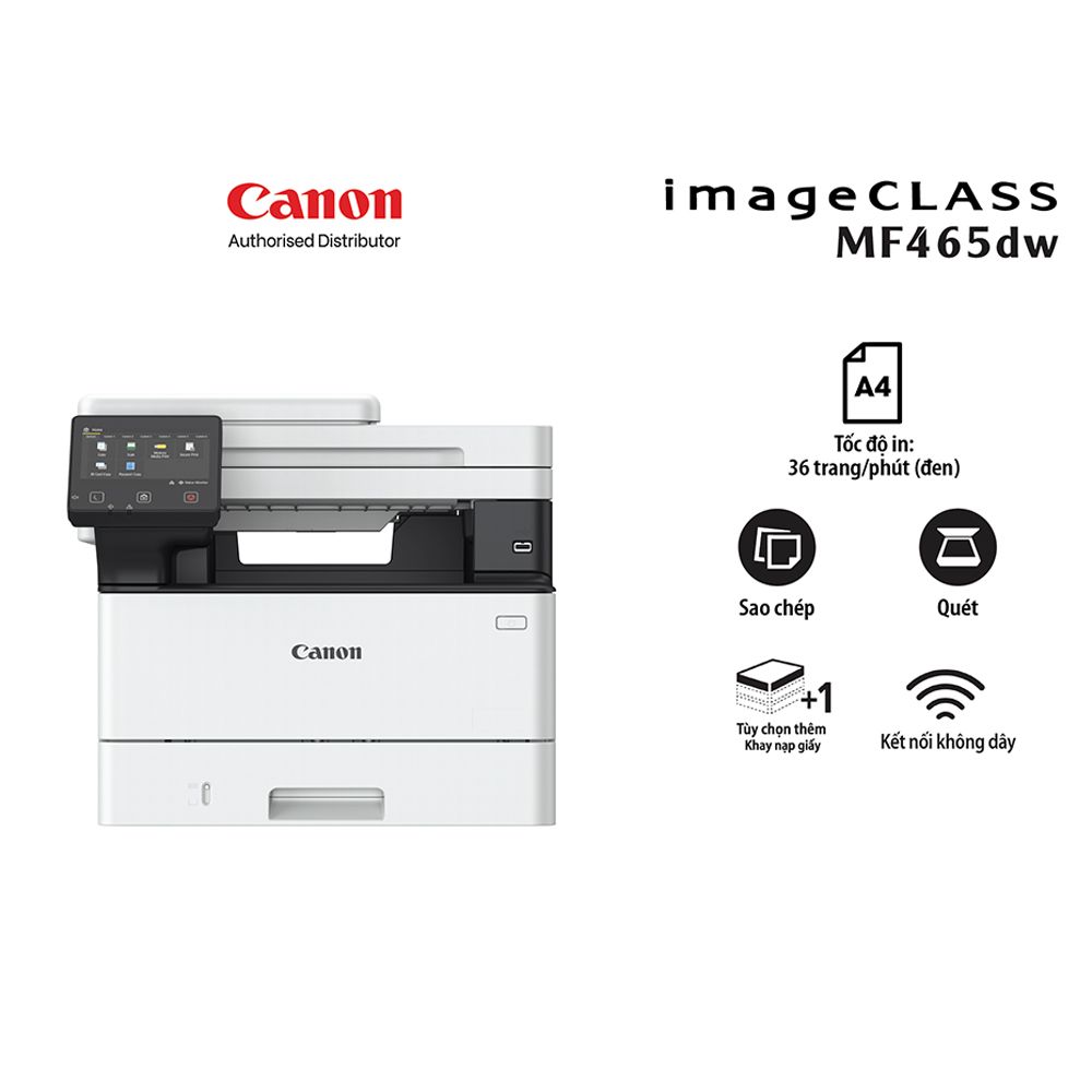 Máy in đa chức năng Canon MF465DW – In 2 mặt, kết nối WiFi, hiệu suất cao